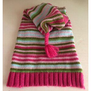 Pet Dog Apparel Striped Sweater with Hood Size Medium